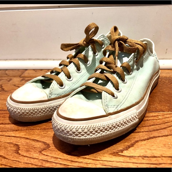 Mint green low top Converse - Picture 2 of 4